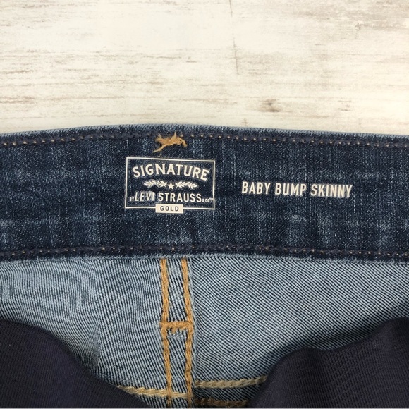 Signature by Levi Strauss Gold Women’s Baby Bump Skinny Jeans Size XS/TP… - Picture 12 of 14